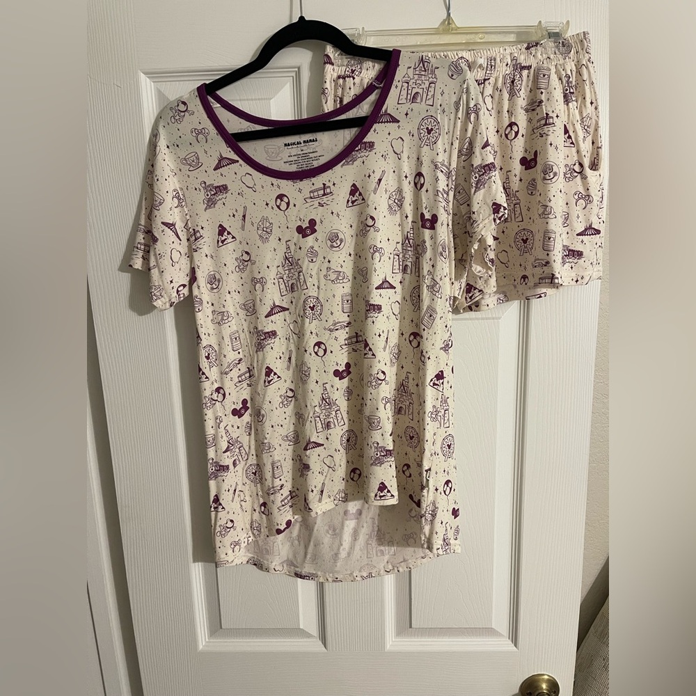 Magical Mamas Park Icons - Women’s Purple PJs, Size M